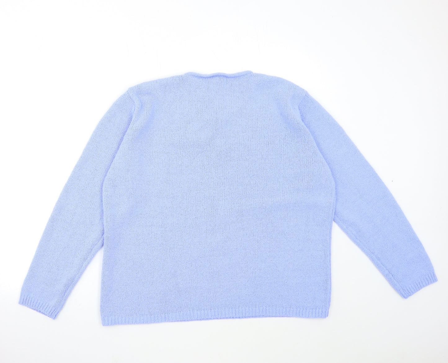 Claire Ashton Womens Blue  Knit Pullover Jumper Size 14