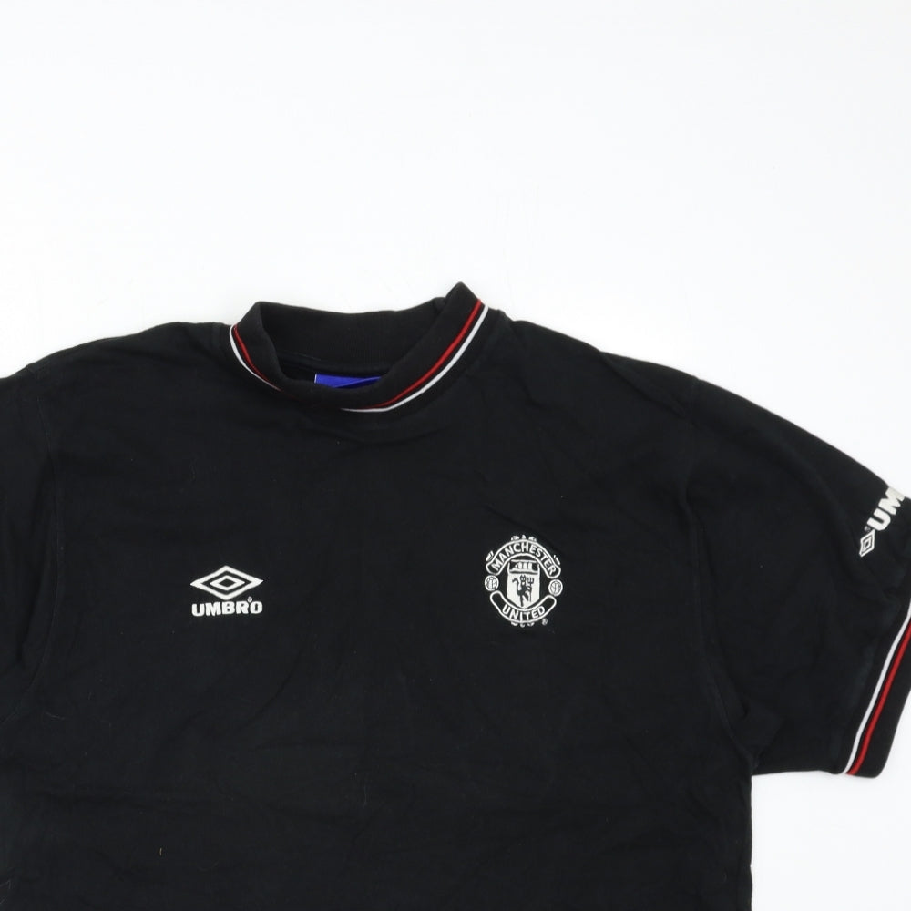 Manchester United Mens Black    T-Shirt Size M