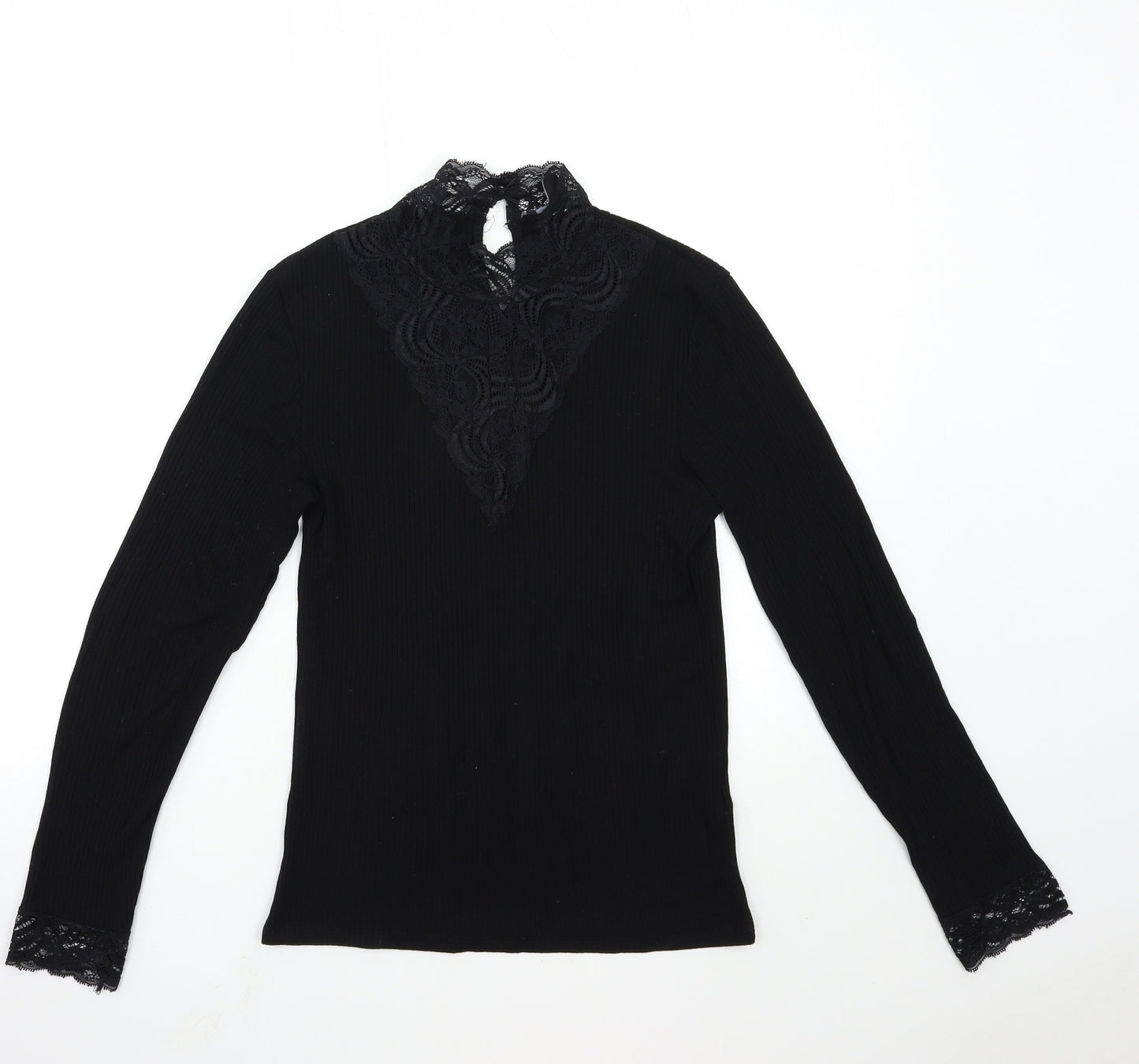 Amisu Womens Black   Basic T-Shirt Size L