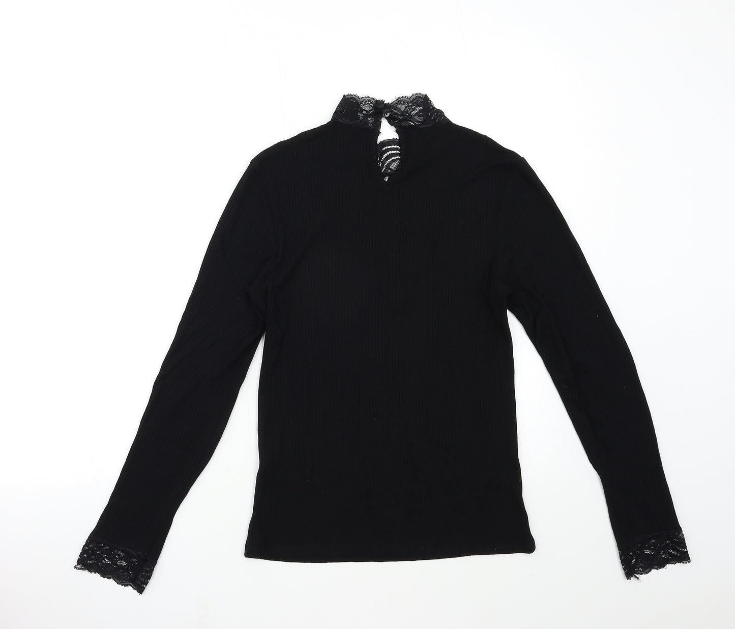Amisu Womens Black   Basic T-Shirt Size L