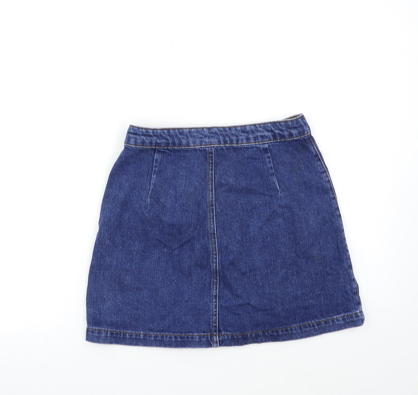 Topshop Womens Blue  Denim Mini Skirt Size 25 in