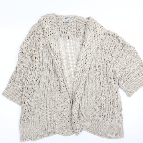 M&S Womens Beige   Cardigan Jumper Size 10