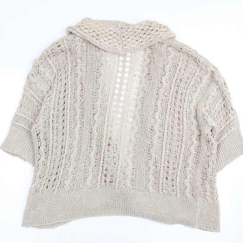 M&S Womens Beige   Cardigan Jumper Size 10