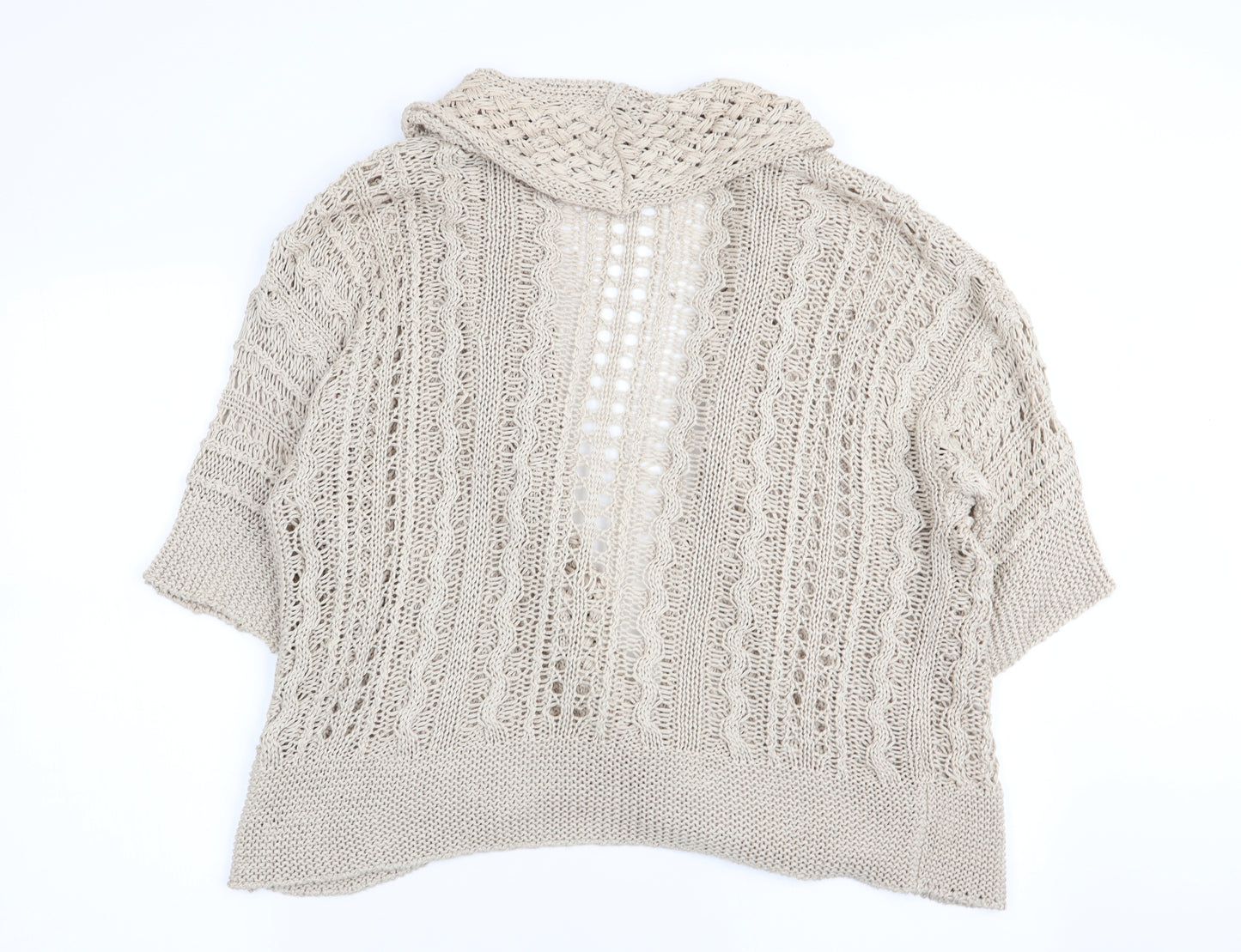M&S Womens Beige   Cardigan Jumper Size 10