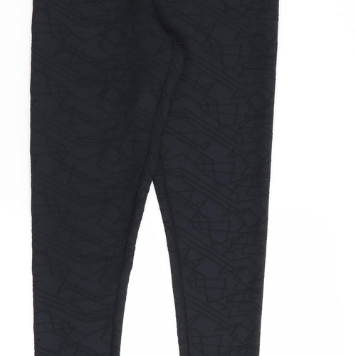 boux sport Womens Black Geometric  Jegging Leggings Size 6 L27 in - Stretch waistband/legging