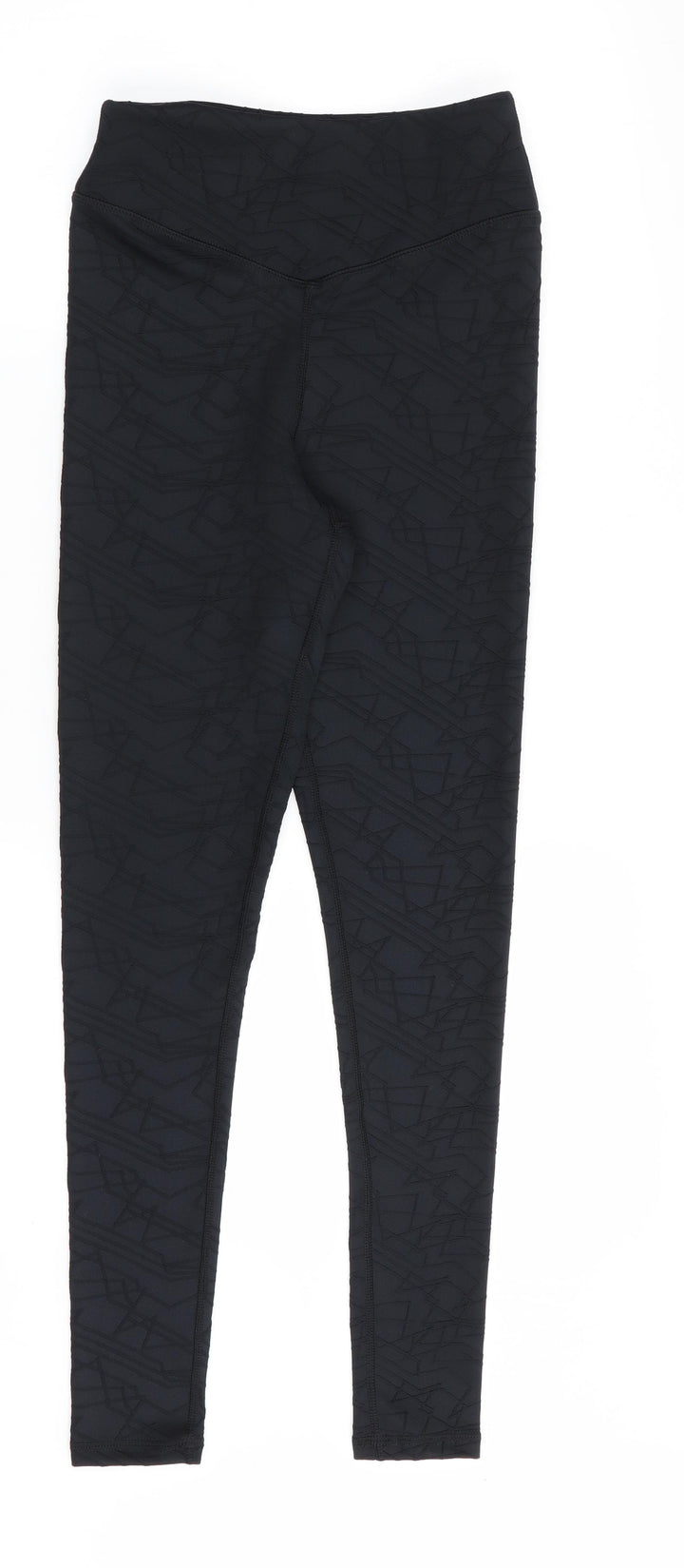 boux sport Womens Black Geometric Jegging Leggings Size 6 L27 in - Stretch waistband/legging