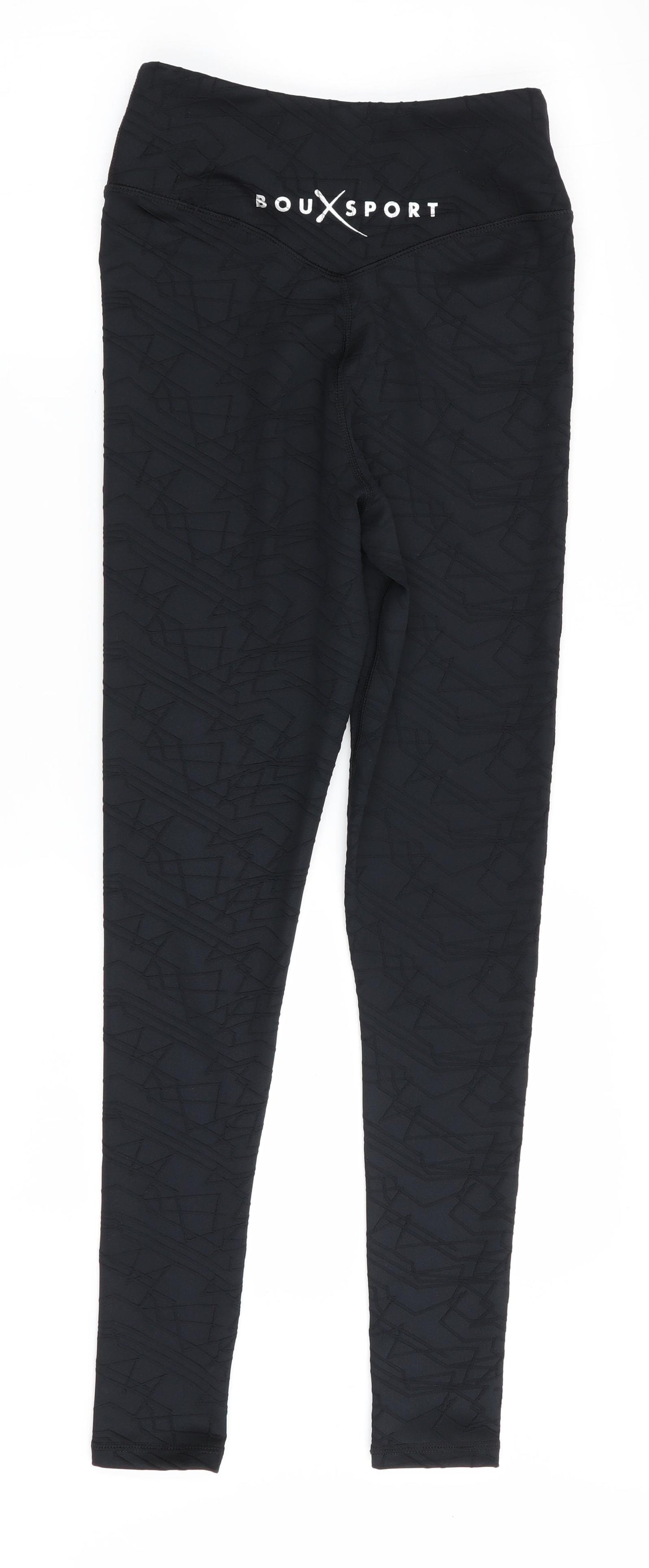 boux sport Womens Black Geometric  Jegging Leggings Size 6 L27 in - Stretch waistband/legging