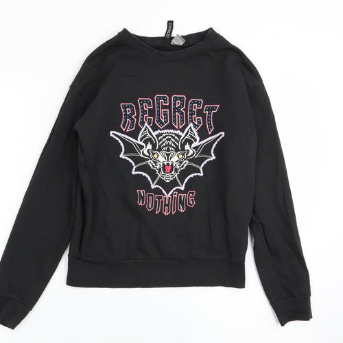 Divided by H&M Womens Black   Pullover Jumper Size XS