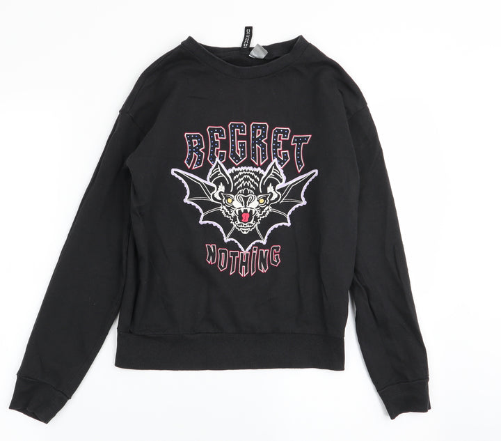 Divided by H&M Womens Black Pullover Jumper Size XS