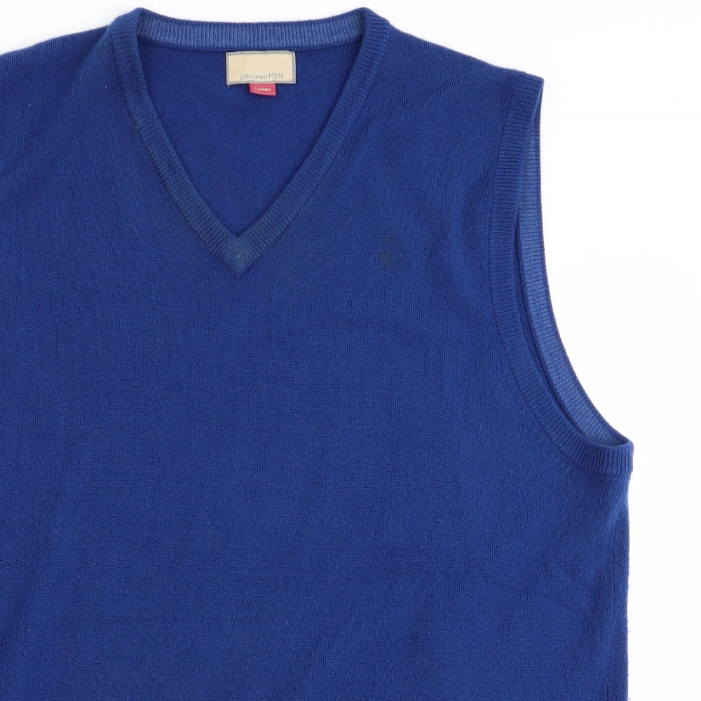 John Lewis Mens Blue   Pullover Jumper Size L