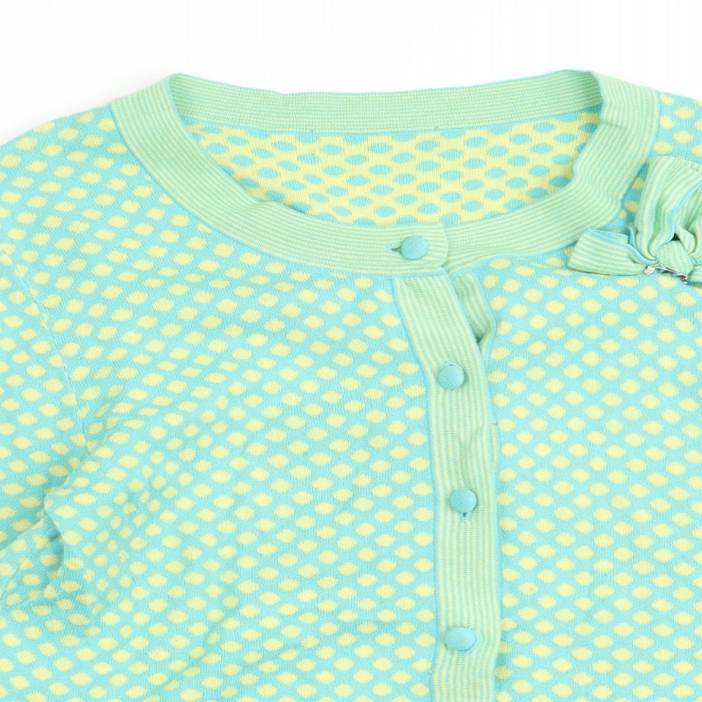 Per Una Womens Multicoloured Polka Dot  Cardigan Jumper Size 12