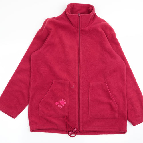 Daxon Womens Red   Full Zip Jumper Size 14