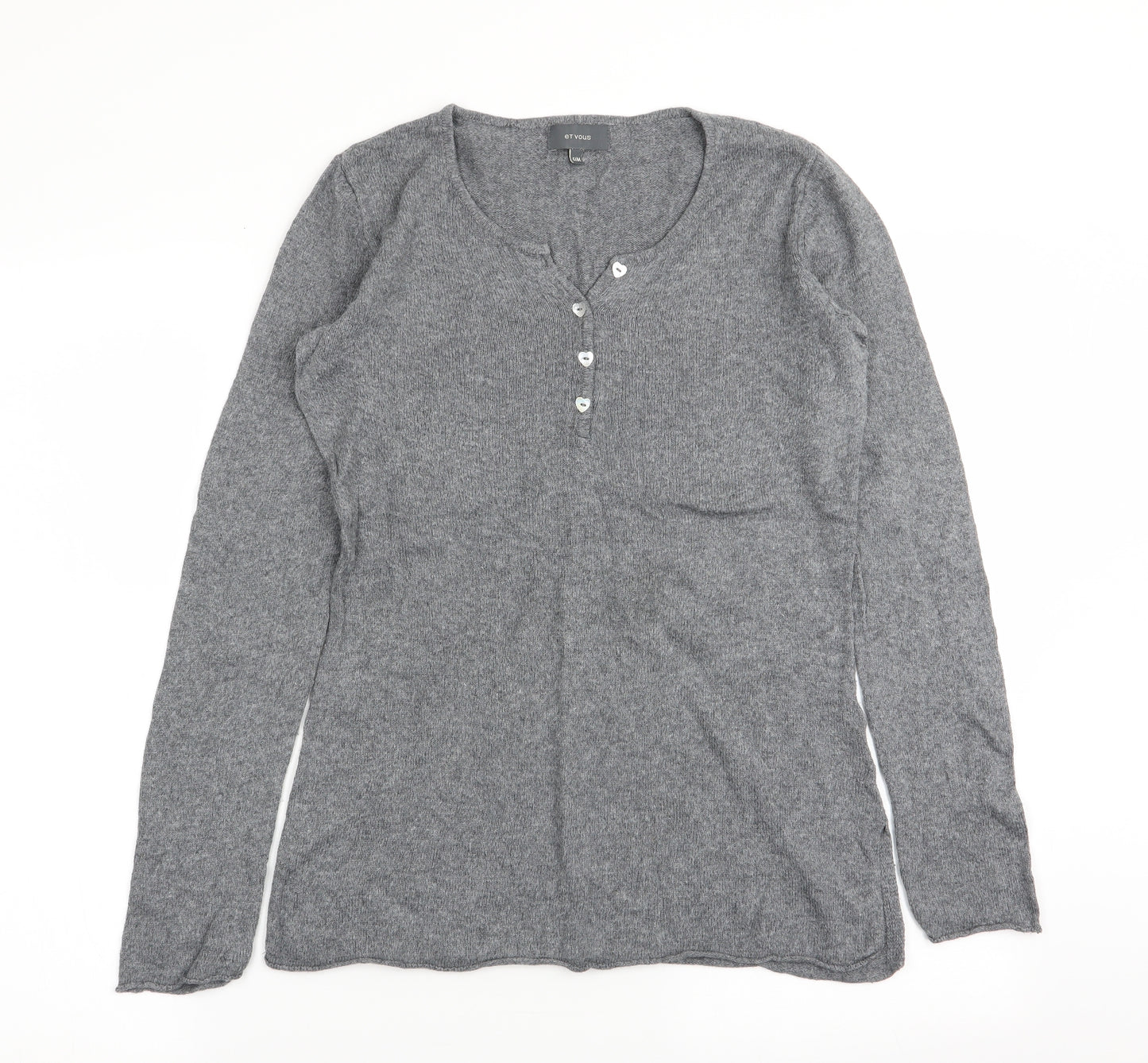 etvous Womens Grey   Basic T-Shirt Size S