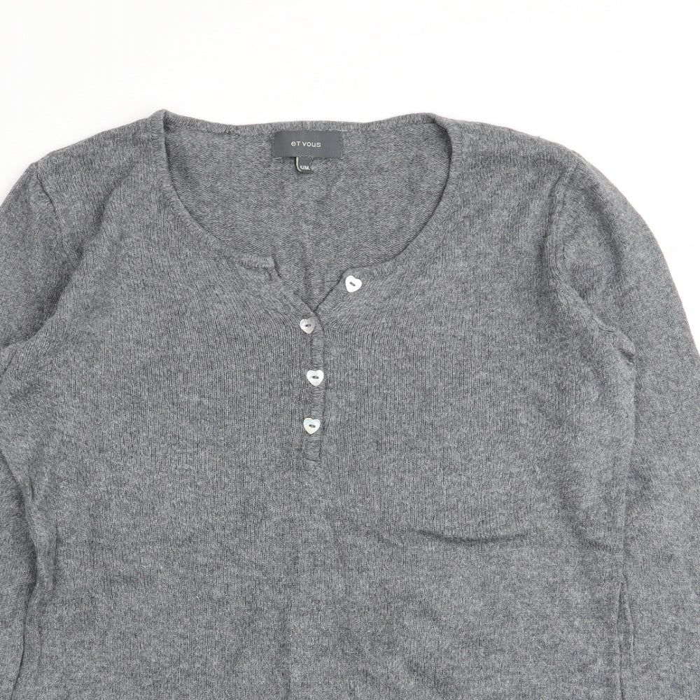 etvous Womens Grey   Basic T-Shirt Size S