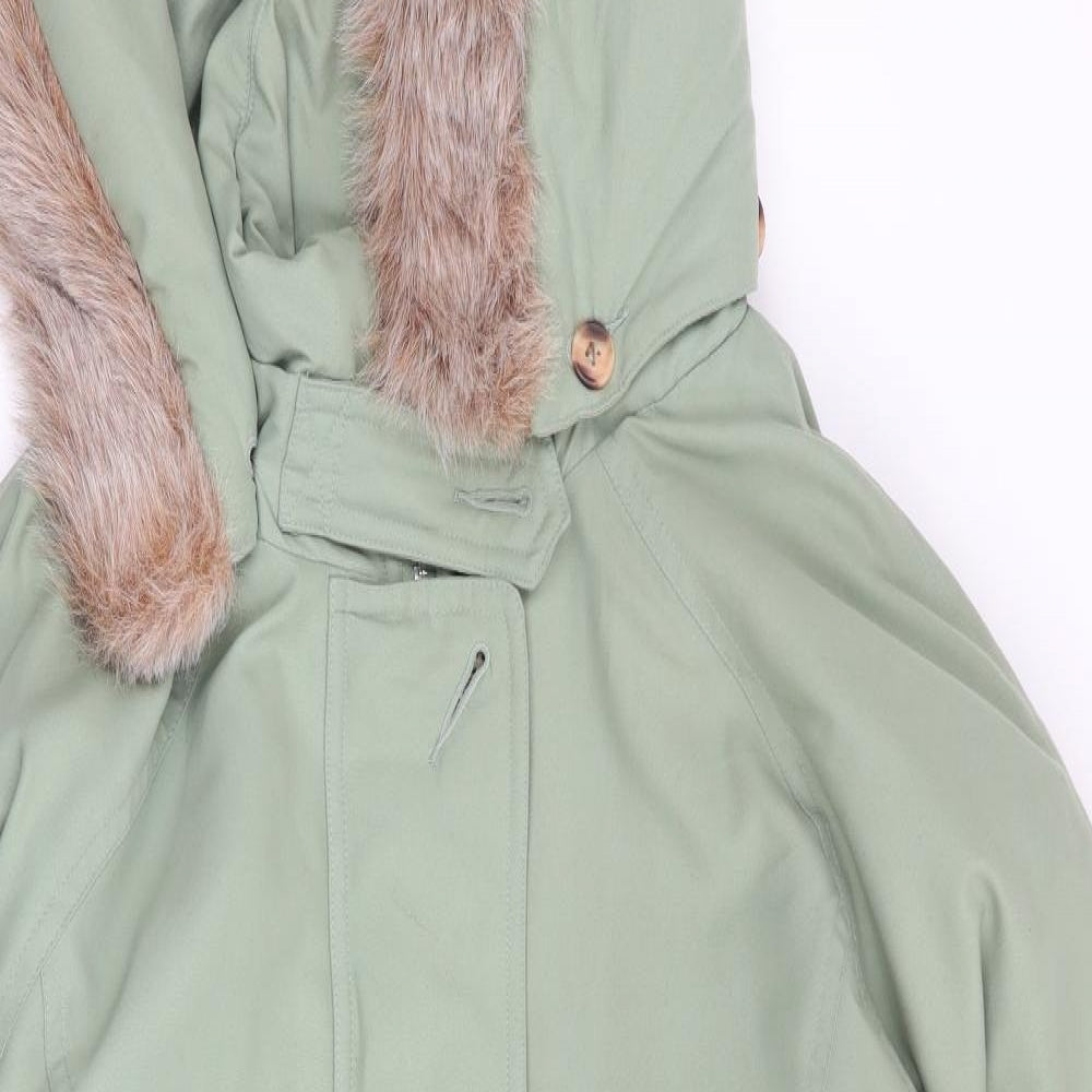 Asda George Womens Green   Parka Coat Size S