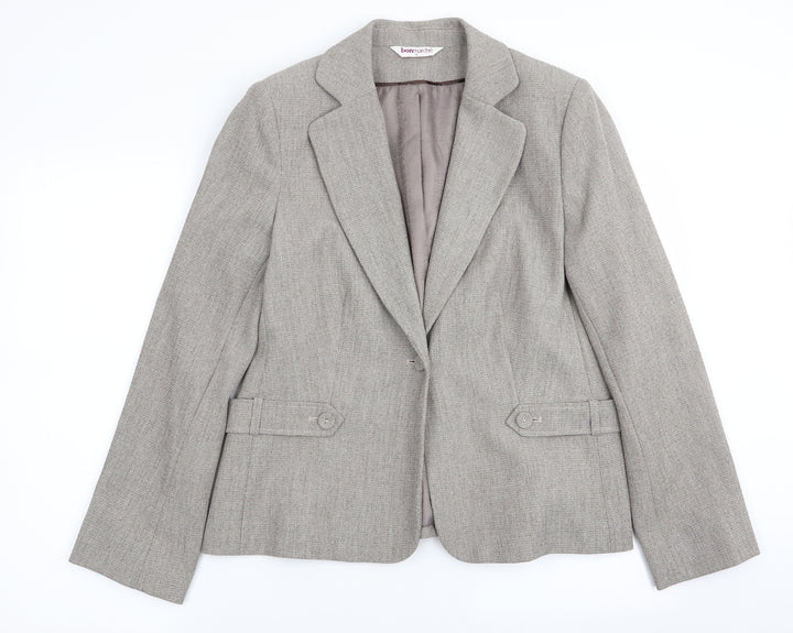 bonmarche Womens Grey Jacket Blazer Size 14