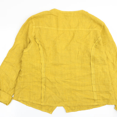 boheme Womens Yellow   Jacket Blazer Size M