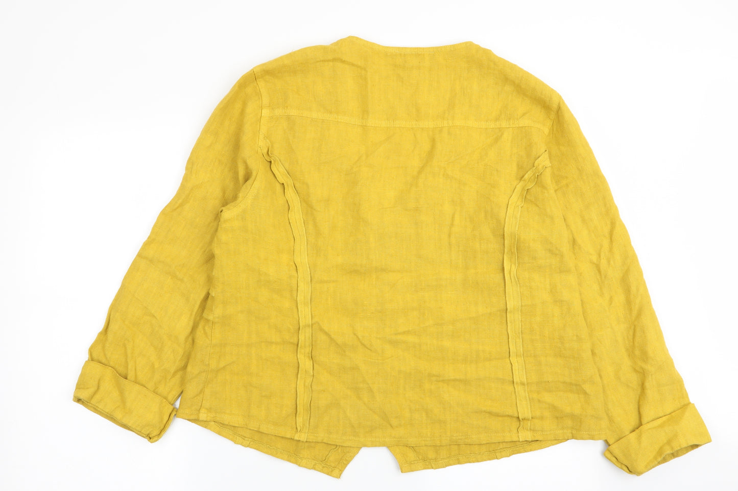 boheme Womens Yellow   Jacket Blazer Size M