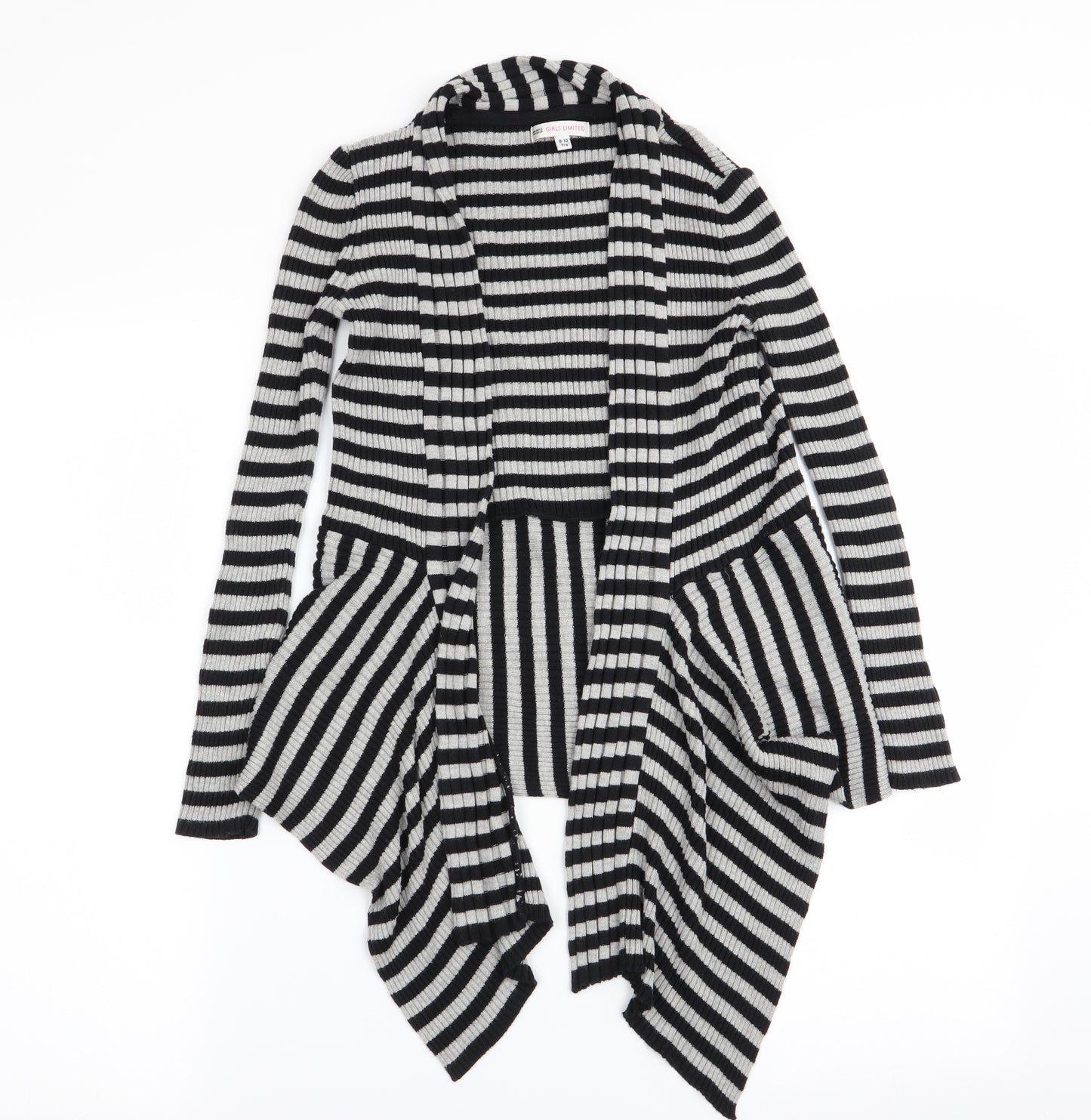 M&S Girls Multicoloured Striped  Cardigan Jumper Size 9-10 Years