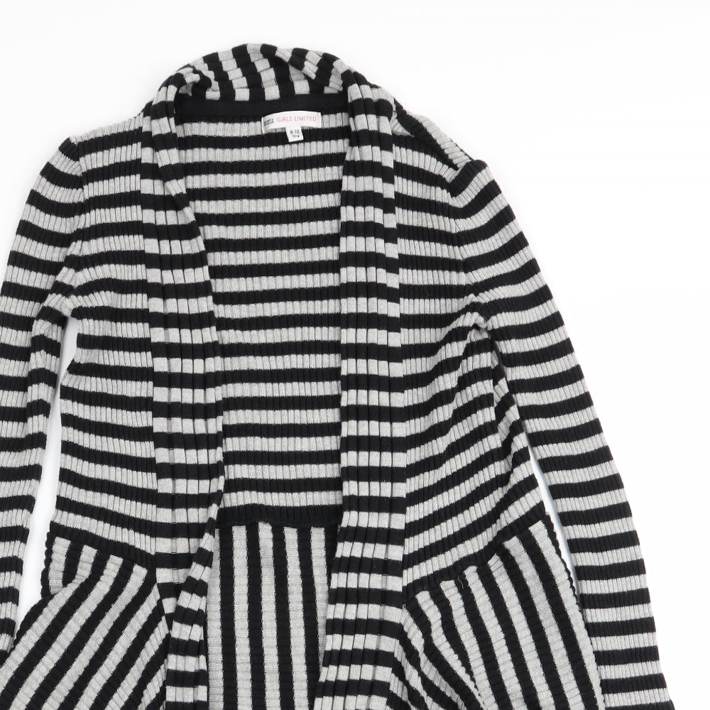 M&S Girls Multicoloured Striped  Cardigan Jumper Size 9-10 Years