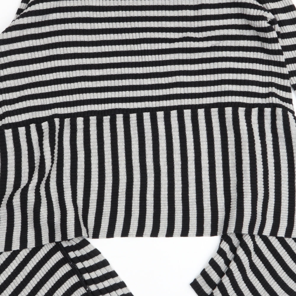 M&S Girls Multicoloured Striped  Cardigan Jumper Size 9-10 Years