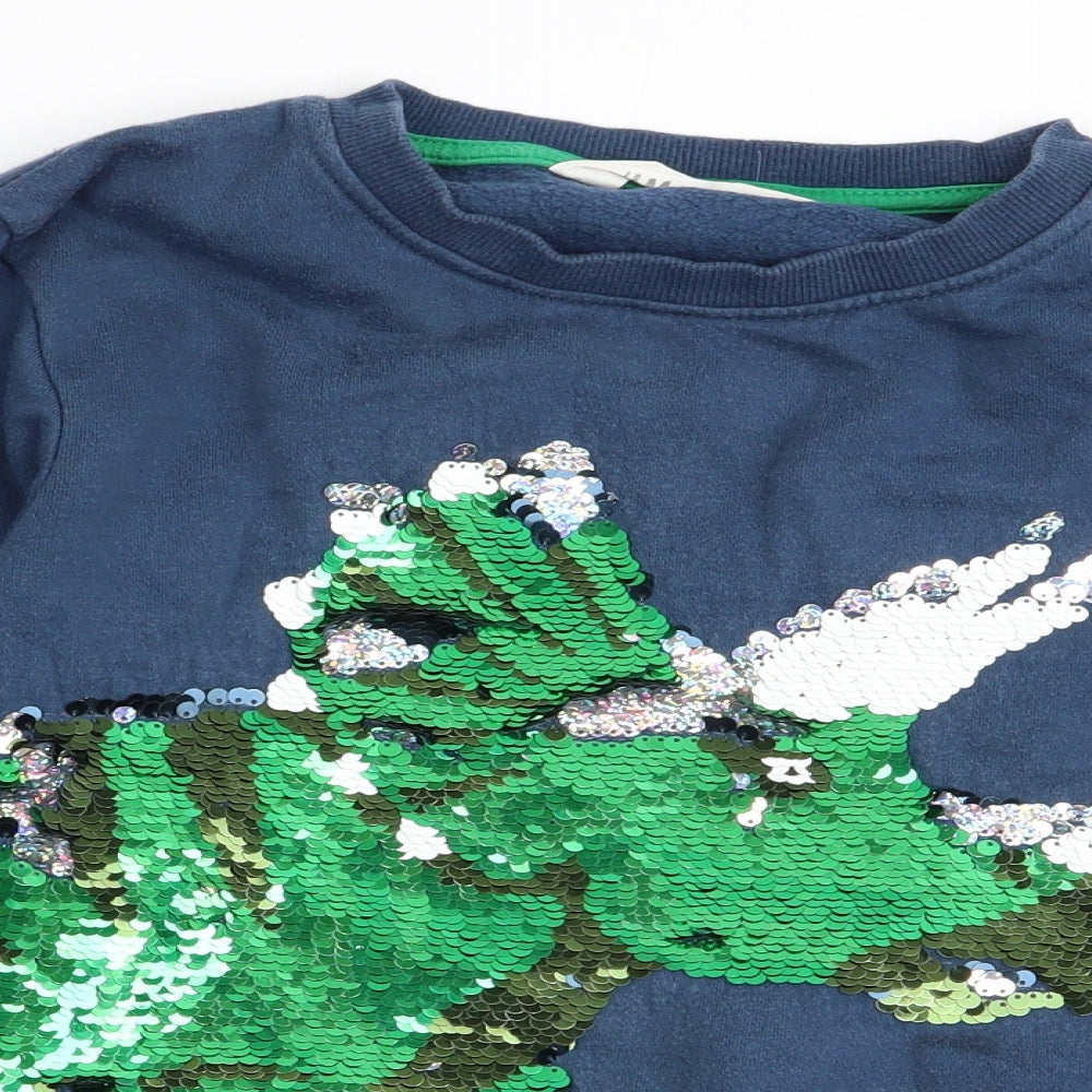 H&M1 Girls Blue   Pullover Jumper Size 7-8 Years