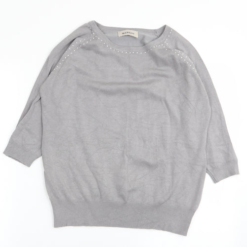 BASSINI Womens Grey   Basic T-Shirt Size M