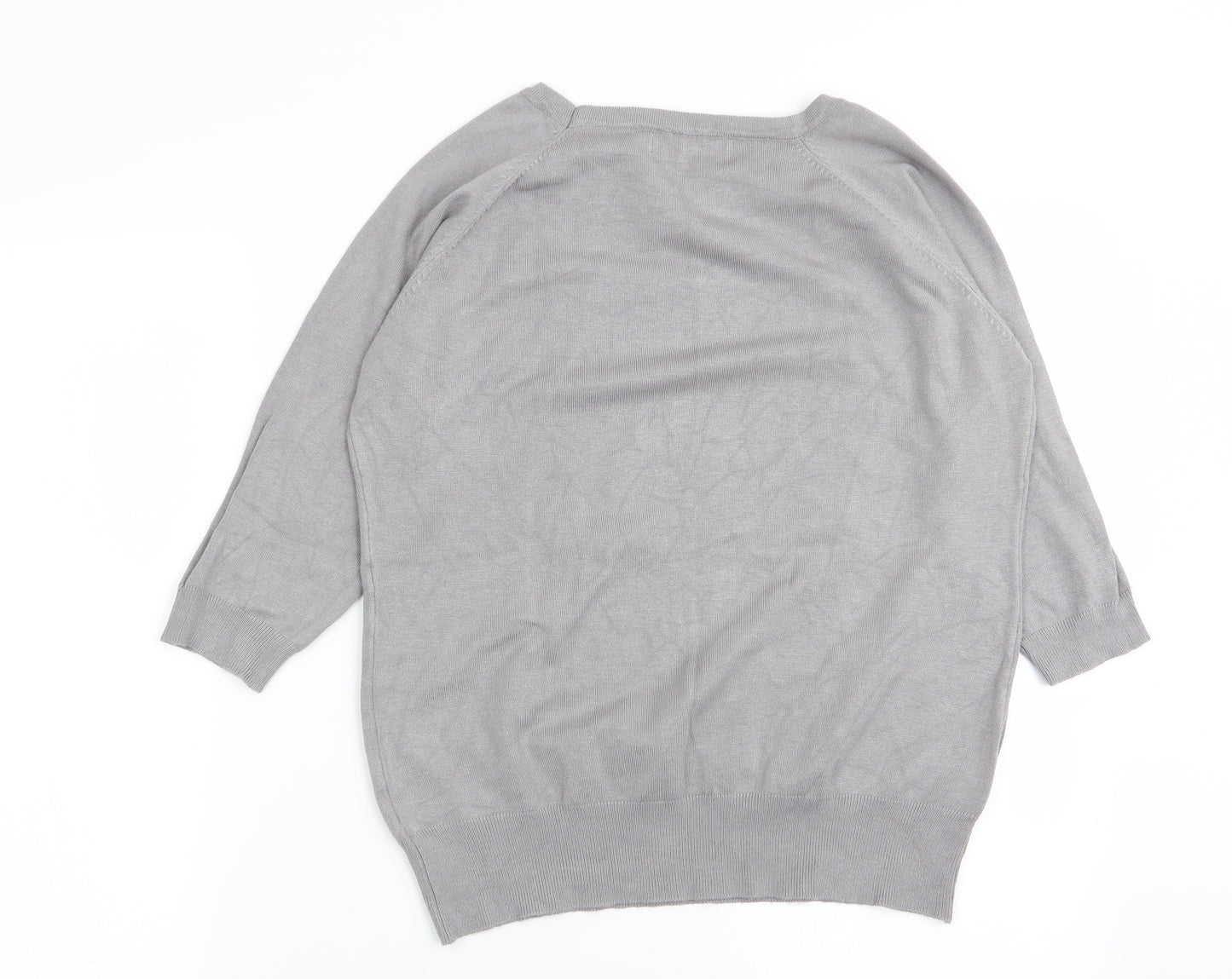 BASSINI Womens Grey   Basic T-Shirt Size M