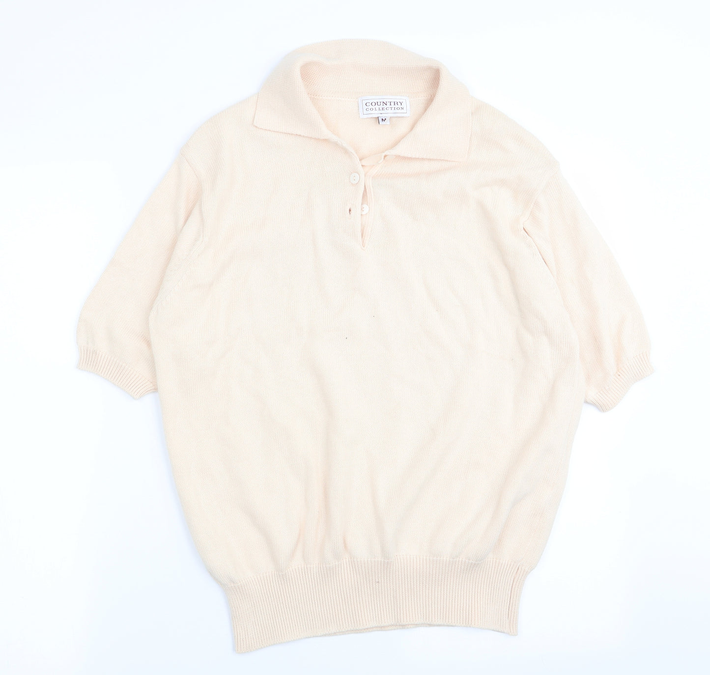 country collection Mens Beige    Polo Size M