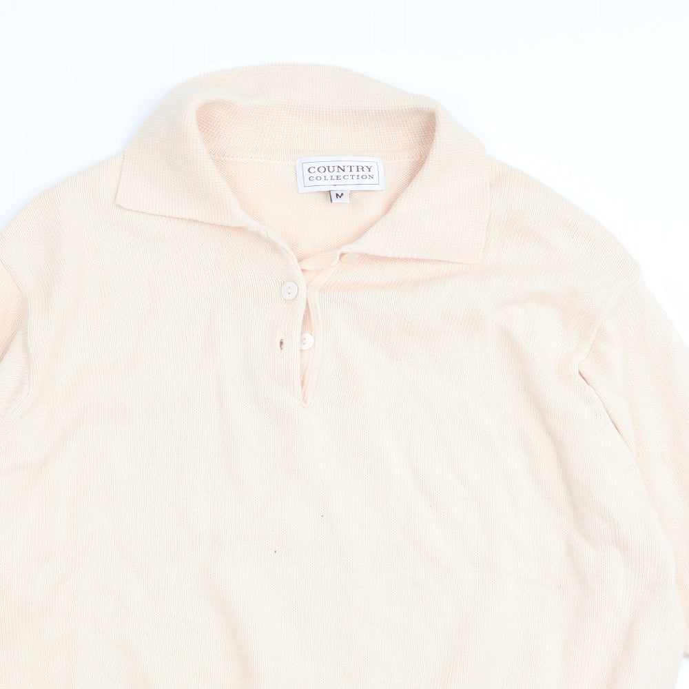 country collection Mens Beige    Polo Size M