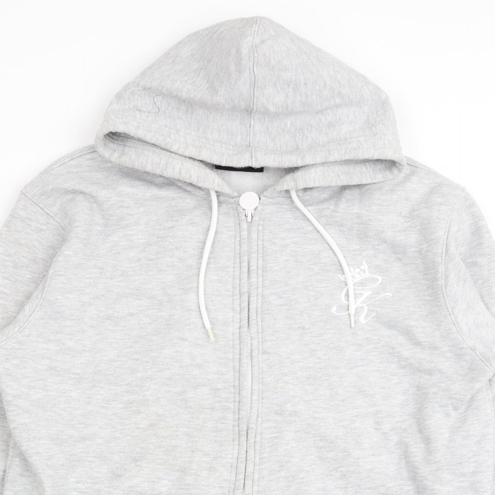 Gym King Mens Grey   Full Zip Jumper Size M