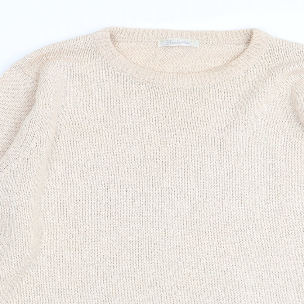 Berkertex Womens Beige   Pullover Jumper Size 14
