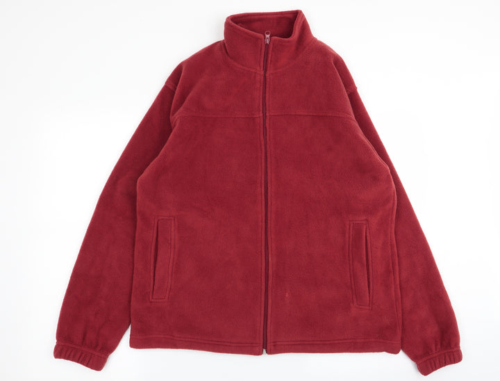 EWM Mens Red Full Zip Jumper Size S