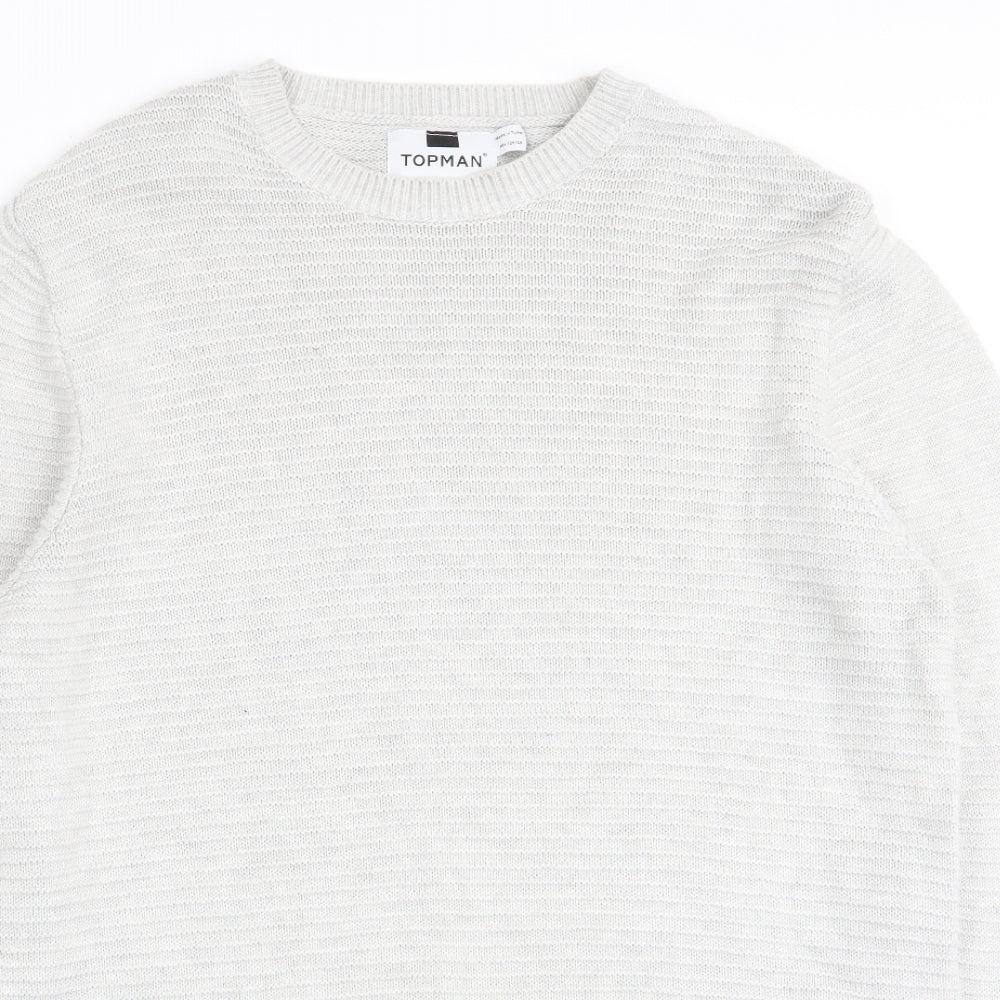 Topman Mens Grey   Pullover Jumper Size M