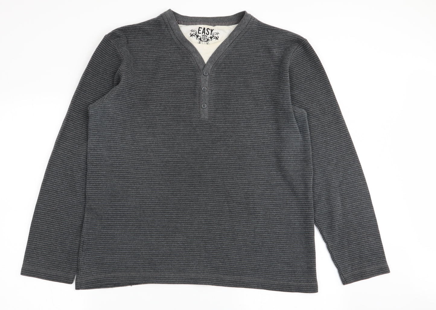 Easy Mens Grey   Pullover Jumper Size L