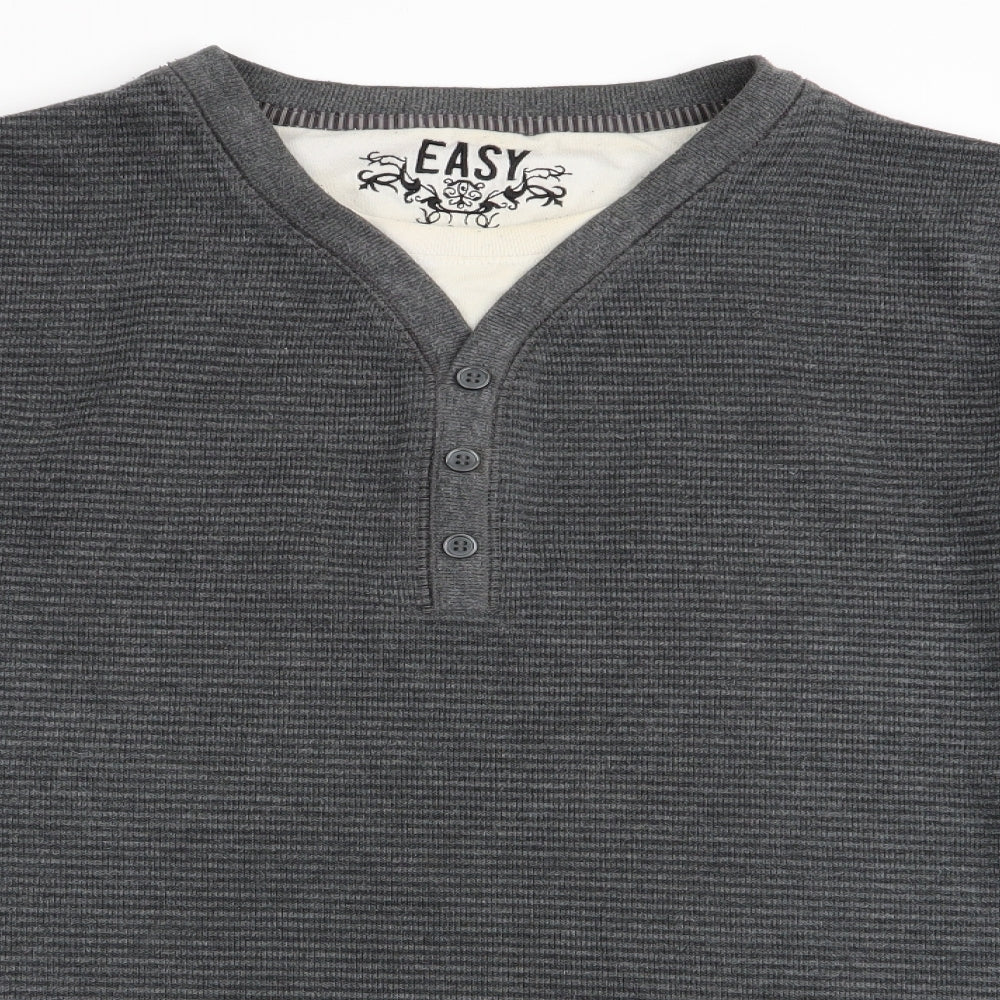 Easy Mens Grey   Pullover Jumper Size L