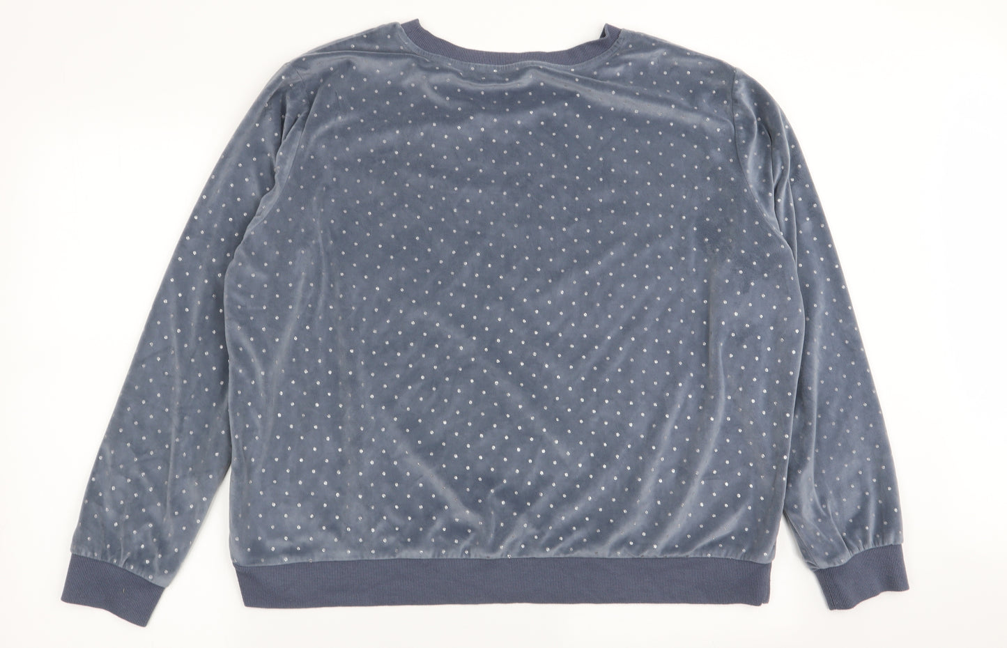 Asda George Womens Blue Polka Dot  Top Pyjama Top Size 20