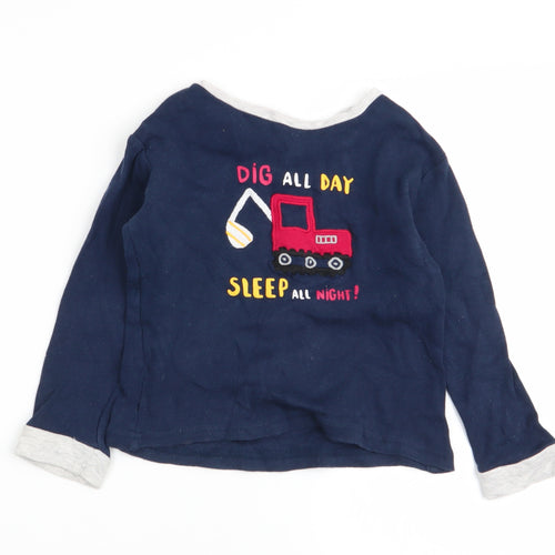 Primark Boys Blue Solid   Pyjama Top Size 2-3 Years