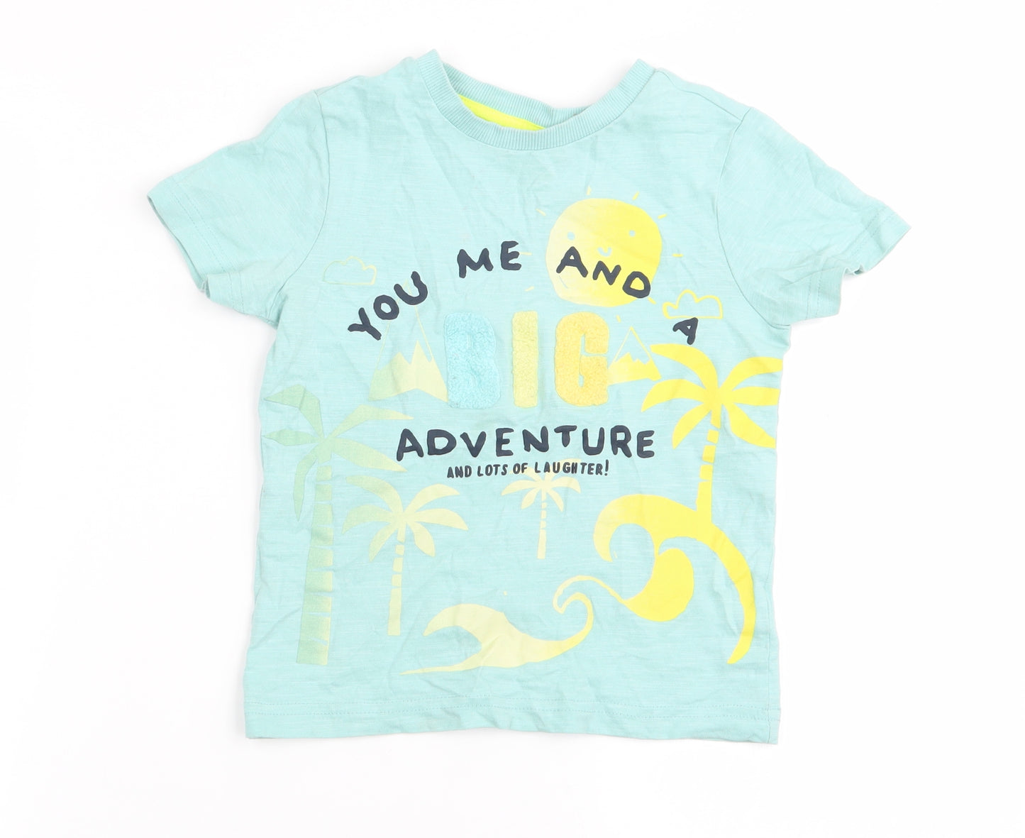 F&F Boys Green   Basic T-Shirt Size 2-3 Years