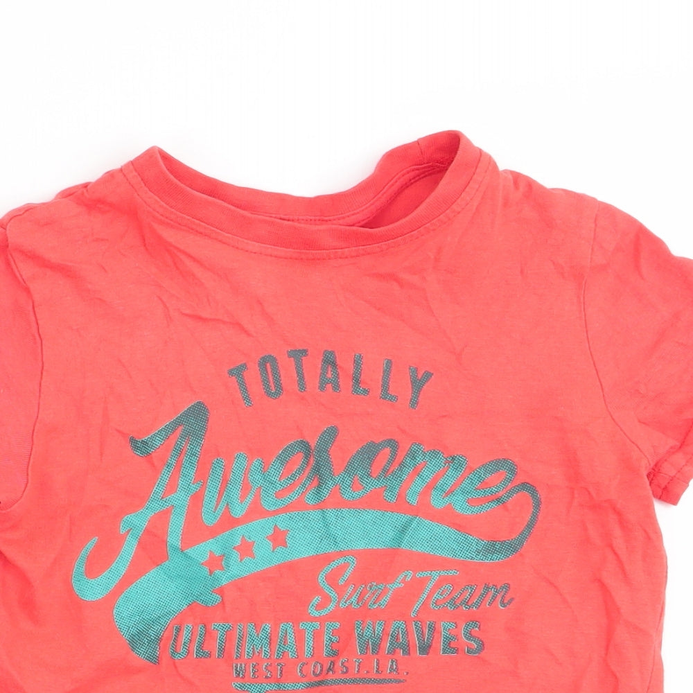 Primark Boys Orange   Basic T-Shirt Size 2-3 Years