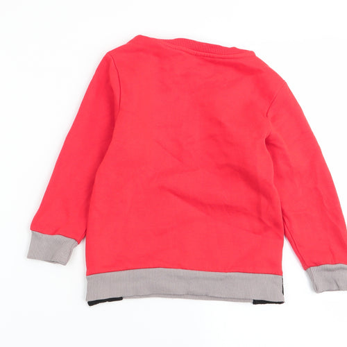 Asda George Girls Red   Pullover Jumper Size 2-3 Years  - christmas
