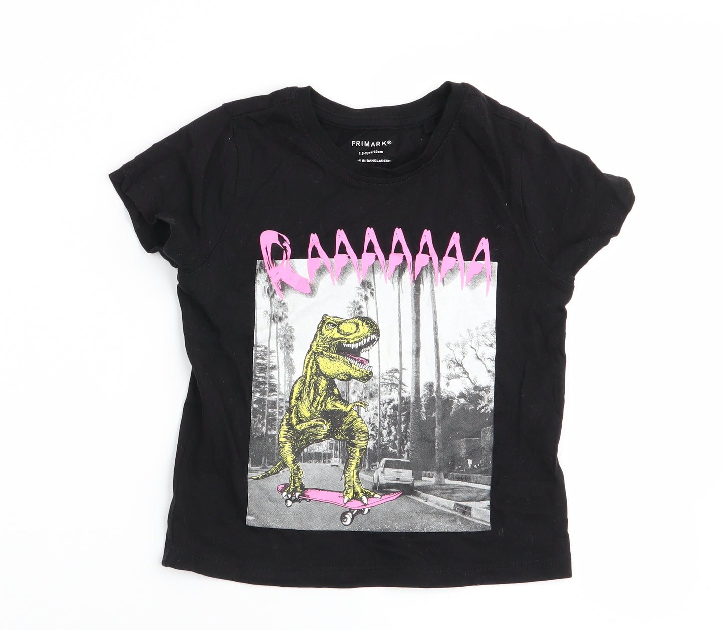 Primark Boys Black   Basic T-Shirt Size 18-24 Months