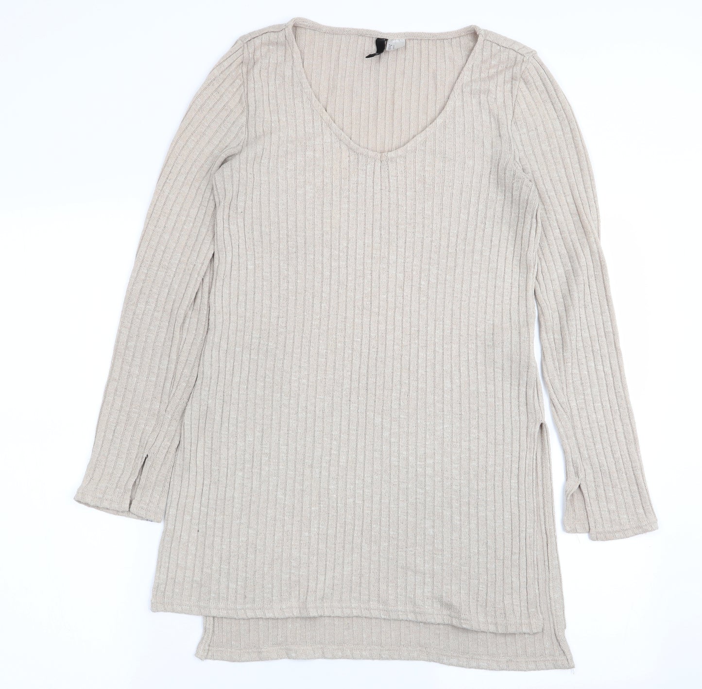 Divided by H&M Womens Beige   Basic T-Shirt Size S