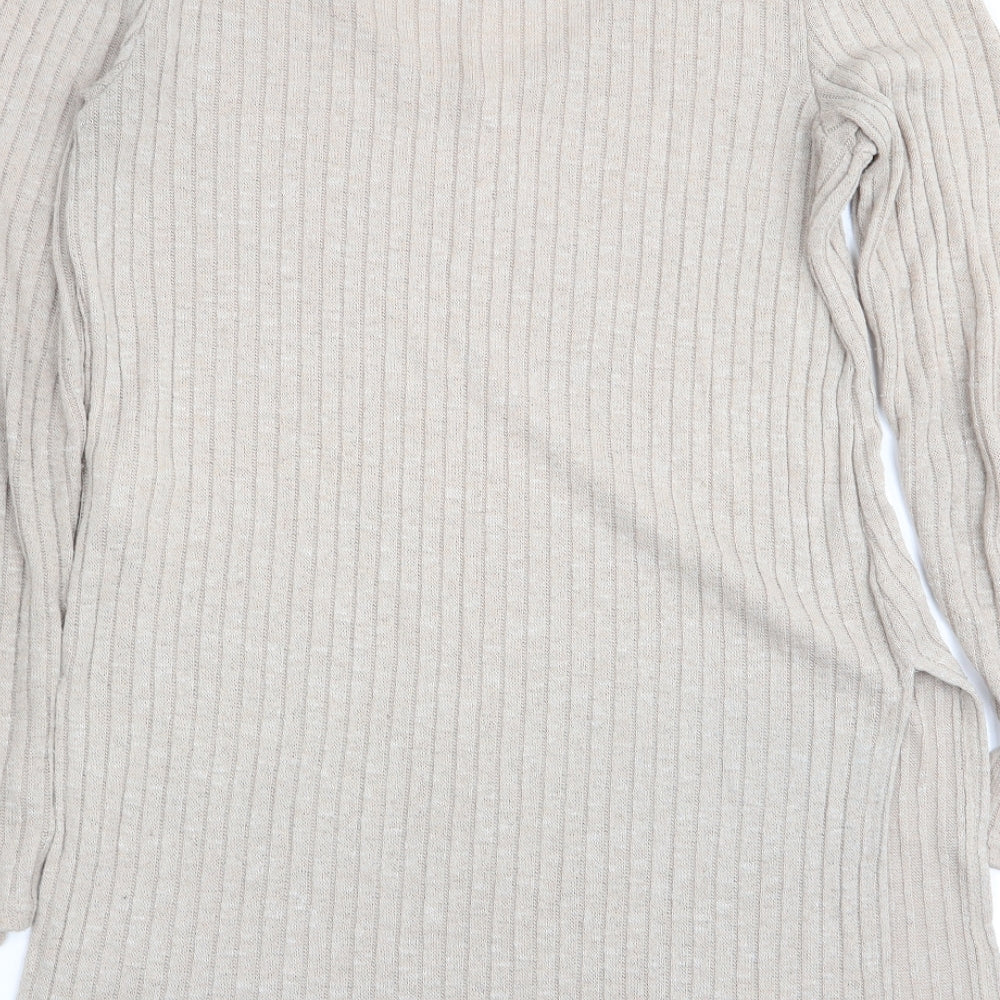 Divided by H&M Womens Beige   Basic T-Shirt Size S
