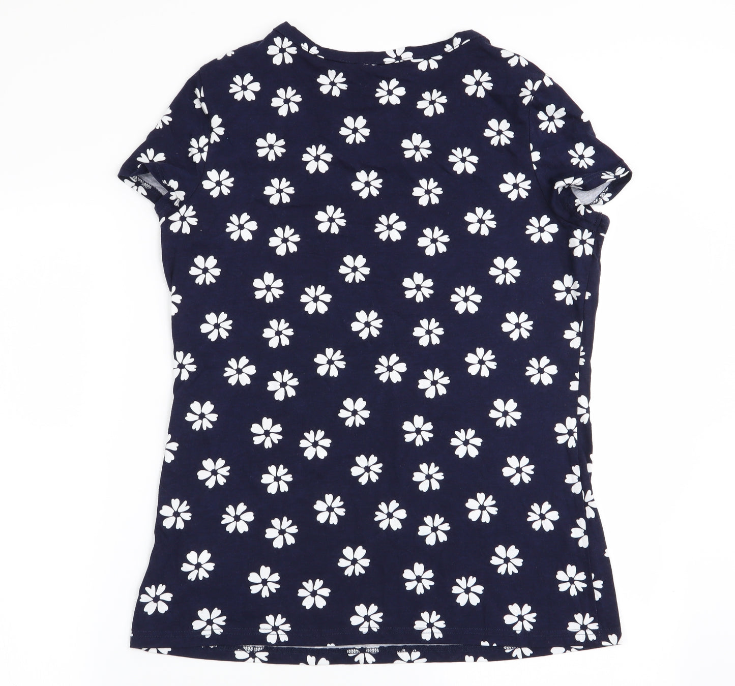 Dorothy Perkins Womens Blue Floral  Basic T-Shirt Size 12