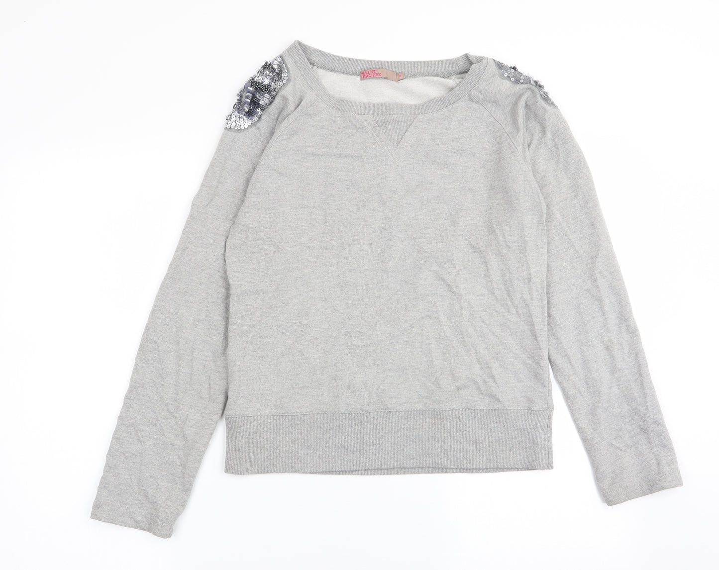 saint tropez Womens Grey   Pullover Jumper Size S