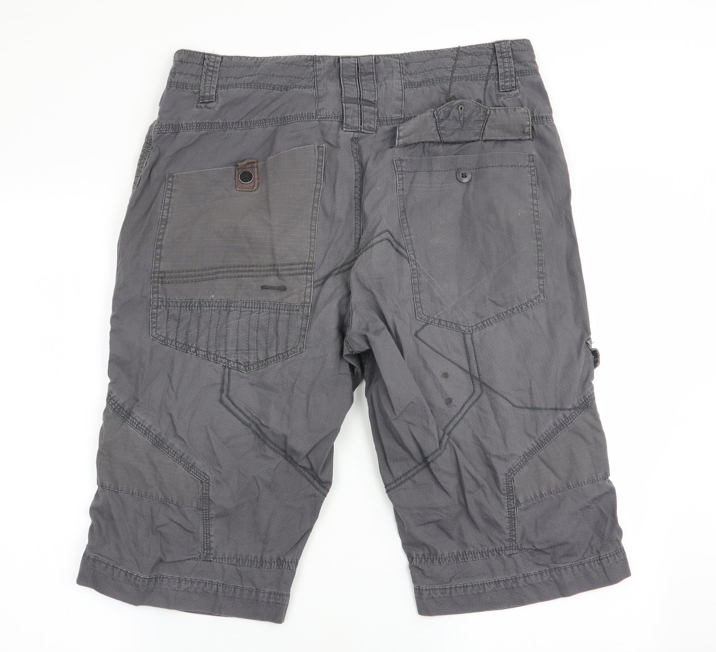 NEXT Mens Grey   Cargo Shorts Size 34 in
