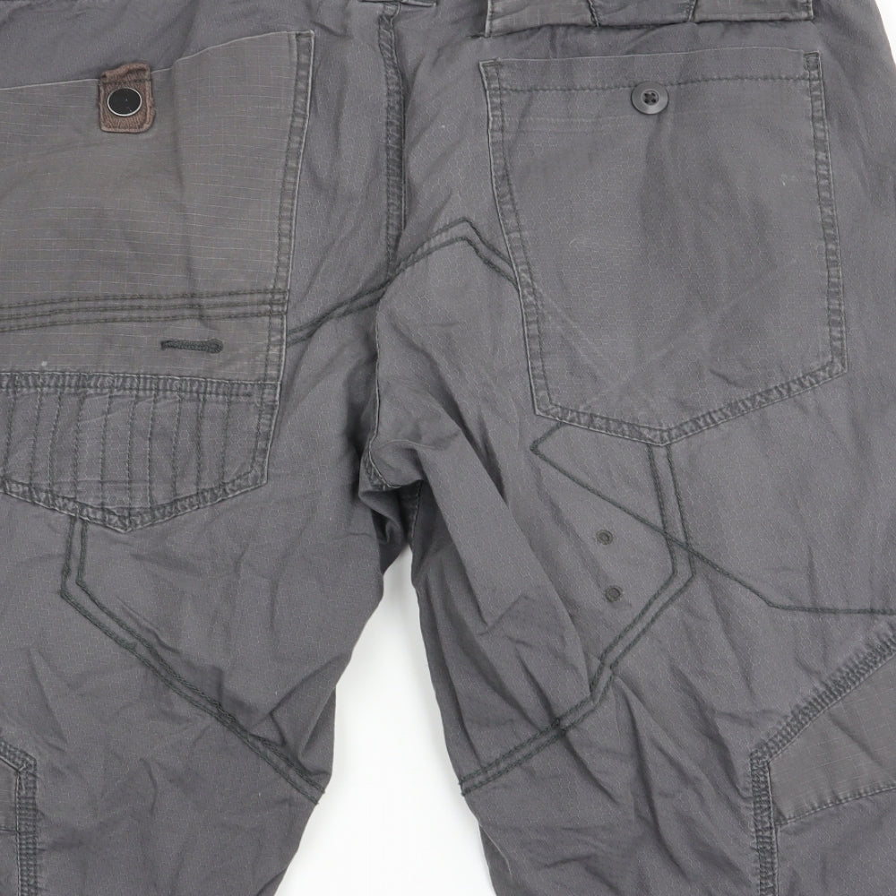 NEXT Mens Grey   Cargo Shorts Size 34 in
