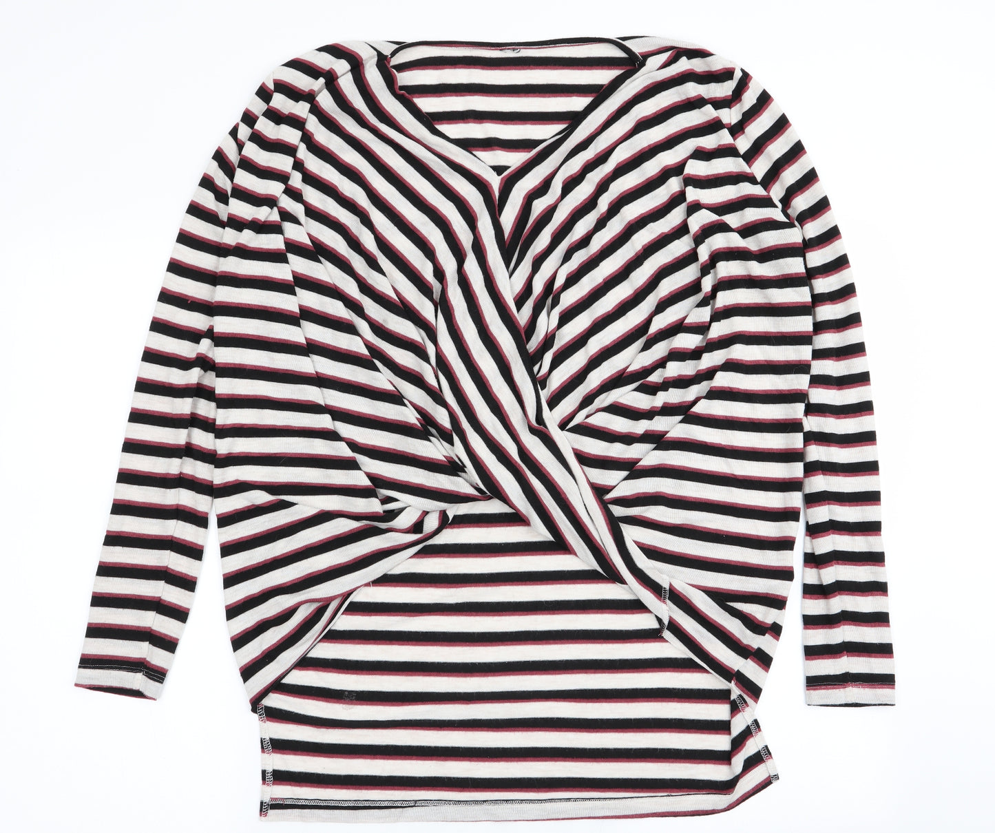 VERO MODA Womens Multicoloured Striped  Basic T-Shirt Size 10