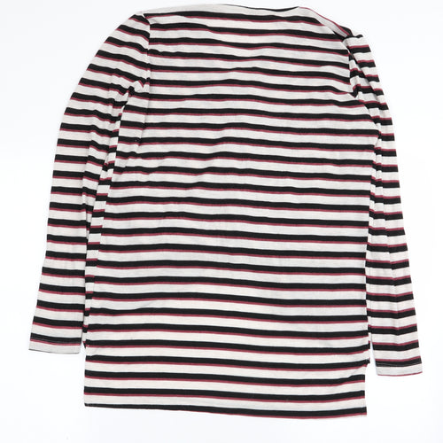 VERO MODA Womens Multicoloured Striped  Basic T-Shirt Size 10
